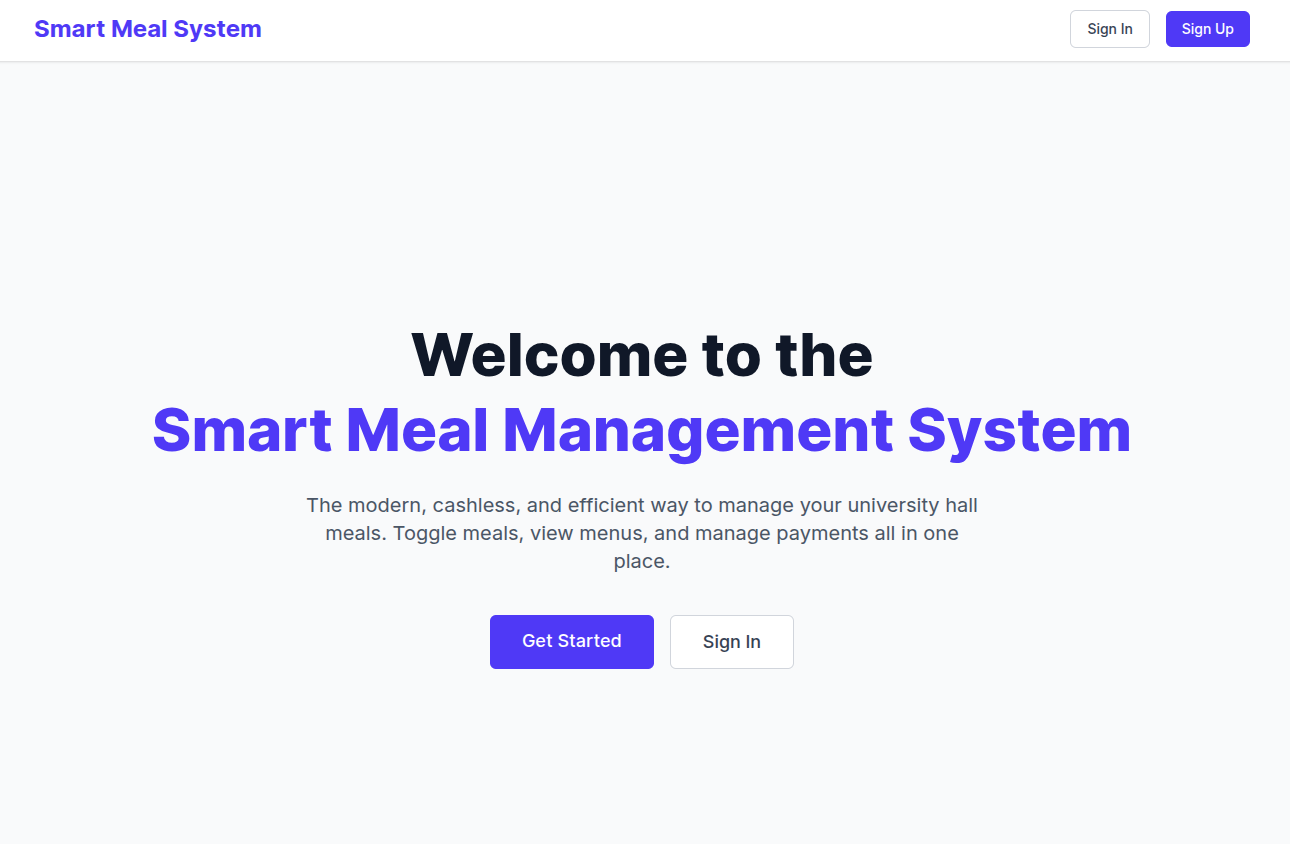 Smart Meal Management System